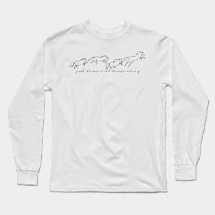 Horses with handwriting Long Sleeve T-Shirt